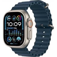 Apple Watch Ultra 2 [GPS + Cellular 49mm] Smartwatch with Rugged Titanium Case & Blue Ocean Band One Size. Fitness Tracker, Precision GPS, Action Button, Extra-Long Battery Life, Bright Retina Display