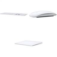 Apple Magic Wireless Silver Keyboard with Numeric Keypad Kit with White Magic Mouse and Trackpad