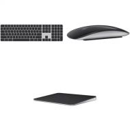 Apple Magic Keyboard with Touch ID and Numeric Keypad Kit with Magic Mouse and Trackpad (Black)