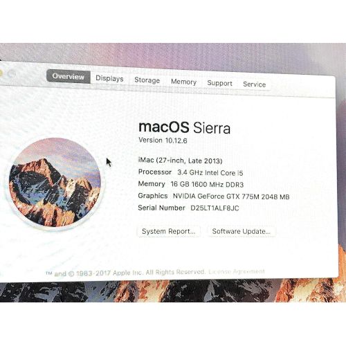 애플 [아마존 핫딜]  [아마존핫딜]Apple iMac 27in Late 2013 A1419 3.5ghz 8gb RAM 1TB HDD El Capitan (Renewed)