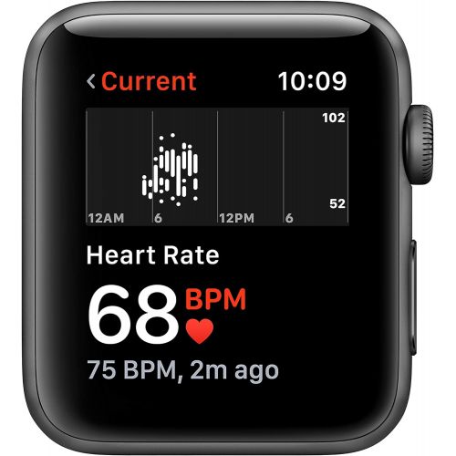 애플 [아마존베스트]AppleWatch Series3 (GPS, 42mm) - Space Gray Aluminium Case with Black Sport Band