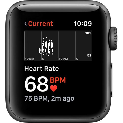 애플 [아마존베스트]AppleWatch Series3 (GPS+Cellular, 38mm) - Space Gray Aluminium Case with Black Sport Band