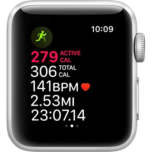 애플 [아마존베스트]AppleWatch Series3 (GPS+Cellular, 38mm) - Silver Aluminium Case with White Sport Band