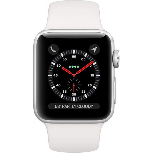 애플 [아마존베스트]AppleWatch Series3 (GPS+Cellular, 38mm) - Silver Aluminium Case with White Sport Band