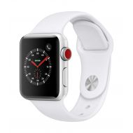 AppleWatch Series3 (GPS+Cellular, 38mm) - Silver Aluminium Case with White Sport Band