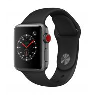 AppleWatch Series3 (GPS+Cellular, 38mm) - Space Gray Aluminium Case with Black Sport Band