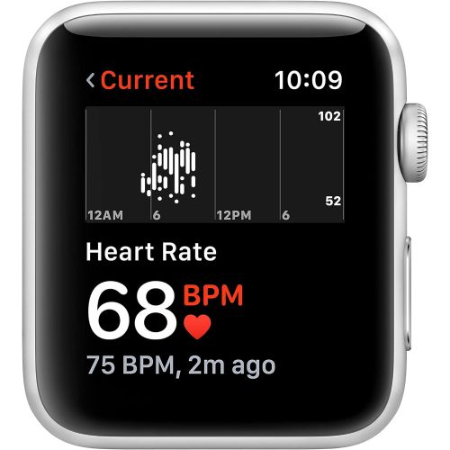 애플 [아마존베스트]Apple Watch Series 3 (GPS, 42mm) - Silver Aluminium Case with White Sport Band