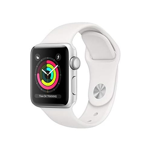 애플 [아마존베스트]Apple Watch Series 3 GPS, Silver Aluminium Case with White Sport Band, 38 mm, White