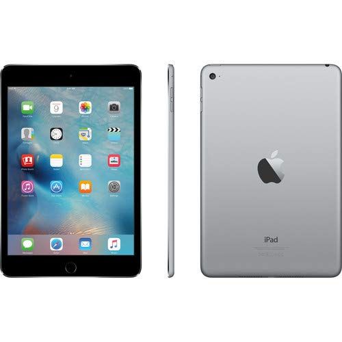 애플 Apple iPad Mini 4 128GB 7.9 Inch Tablet Retina Display (Wi-Fi Only, Space Gray) MK9N2LLA- Bundle wBlue Smart Cover