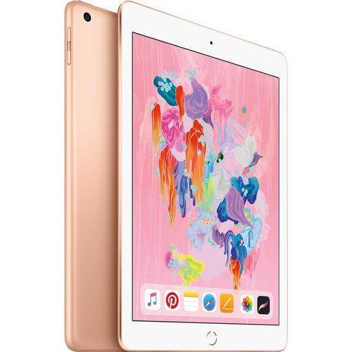 애플 Apple 9.7 iPad Wi-Fi Cellular LTE (2018) Newest Model (32GB LTE, Gold)