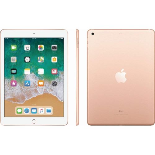 애플 Apple iPad 128GB with Wi-Fi (2018 Model), 9.7 Inch IPS Retina Display, A10 Fusion chip, 2GB RAM, Touch ID, Apple Pay, Night Shift, Apple Pencil Supported - Gold