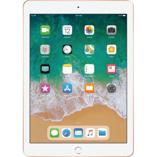 애플 Apple iPad with Wi-Fi (2018 Model), 9.7 Inch Retina Display, A10 Fusion chip, 2GB RAM, Touch ID, Apple Pay, Night Shift, HD Camera, Two Speaker Audio, Apple Pencil Supported -128GB