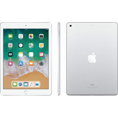 애플 Apple iPad with Wi-Fi (2018 Model), 9.7 Inch Retina Display, A10 Fusion chip, 2GB RAM, Touch ID, Apple Pay, Night Shift, Apple Pencil Supported -32GB - Silver