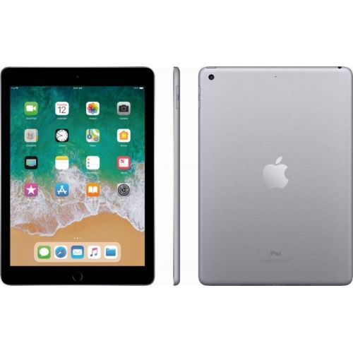 애플 Apple iPad with Wi-Fi (2018 Model), 9.7 Inch Retina Display, A10 Fusion chip, 2GB RAM, Touch ID, Apple Pay, Night Shift, Apple Pencil Supported -128GB - Space Gray