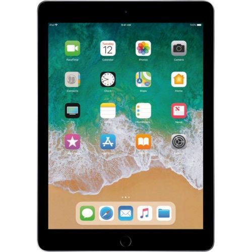 애플 Apple iPad with Wi-Fi (2018 Model), 9.7 Inch Retina Display, A10 Fusion chip, 2GB RAM, Touch ID, Apple Pay, Night Shift, Apple Pencil Supported -128GB - Space Gray