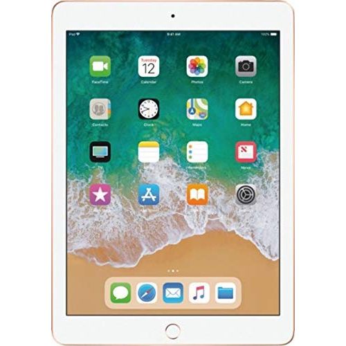 애플 Apple iPad with Wi-Fi (2018 Model), 9.7 Inch Retina Display, A10 Fusion chip, 2GB RAM, Touch ID, Apple Pay, Night Shift, Apple Pencil Supported -128GB - GoldGraySilver