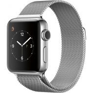 Bestbuy Apple - Apple Watch Series 2 38mm Stainless Steel Case Milanese Loop Band - Stainless Steel