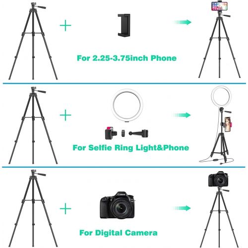  [아마존베스트]Aptoyu 10 Ring Light with 50 Tripod Stand and Phone Holder for Live Stream/Makeup, Desktop LED Camera Beauty Ringlight for YouTube Video Recording Compatible with Smartphones (2020 Versio