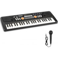 [아마존베스트]aPerfectLife Keyboard Piano, 61 Keys Multifunction Piano Keyboard Portable Piano Electronic Keyboard Music Instrument for Kids Early Learning Educational (Black)