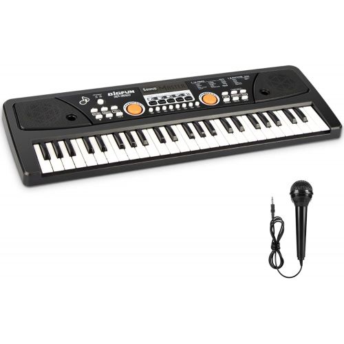  [아마존베스트]aPerfectLife Keyboard Piano, 61 Keys Multifunction Piano Keyboard Portable Piano Electronic Keyboard Music Instrument for Kids Early Learning Educational (Black)