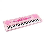 APerfectLife aPerfectLife Chargable Piano Keyboard for Kids, 49 Keys Multi-Function Electronic Kids Piano Keyboard Educational Toy Organ for Beginners and Kids with Charging Function (Pink)