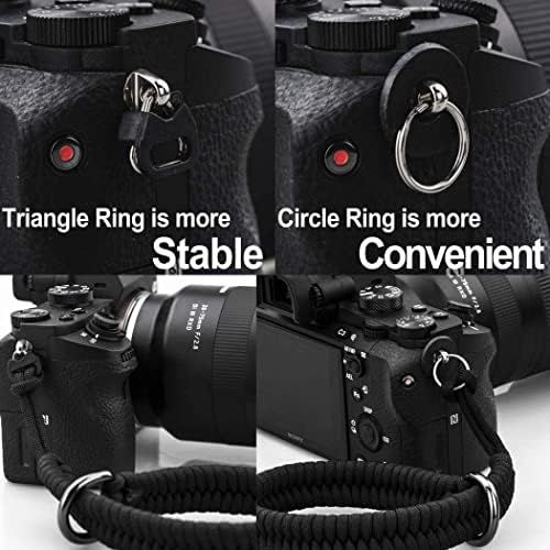 [아마존베스트]HAI BEN Camera Wrist Strap with Safer Connector for Nikon Canon Sony Panasonic Fujifilm Olympus DSLR Mirrorless, Adjustable Paracord Camera Wrist Lanyard, Quick Release Camera Hand Strap (