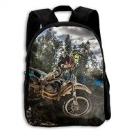 AQCNNB Motocross Sport Motorcycle Vehicle School Backpack Children Shoulder Daypack Kid