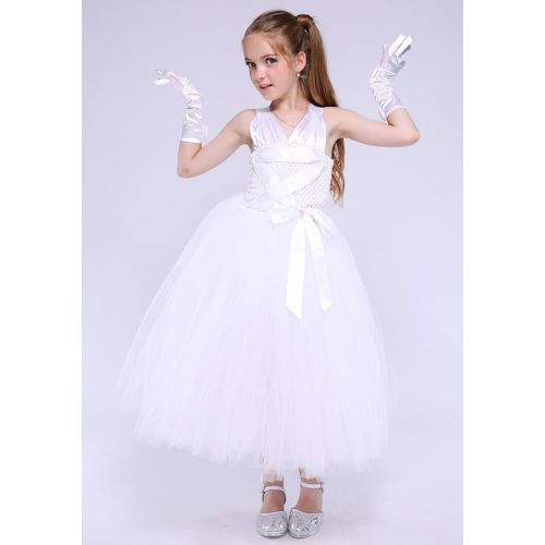  AQTOPS Girls Marilyn Monroe Dress Costumes Halloween Role Play Outfits