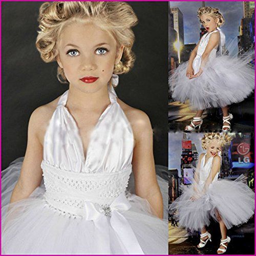  AQTOPS Girls Marilyn Monroe Dress Costumes Halloween Role Play Outfits