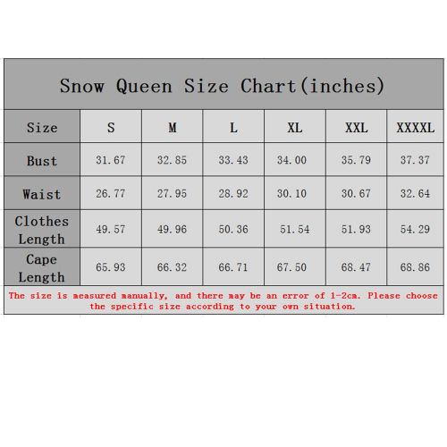  AQTOPS Women Snow Queen Costume Halloween Adult Princess Role Play Outfits