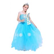 AQTOPS Princess Girl Dress Up Halloween Snow Queen Costume