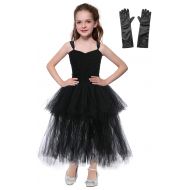 AQTOPS Pageant Party Dress for Girls Halloween Princess Dresses with Train
