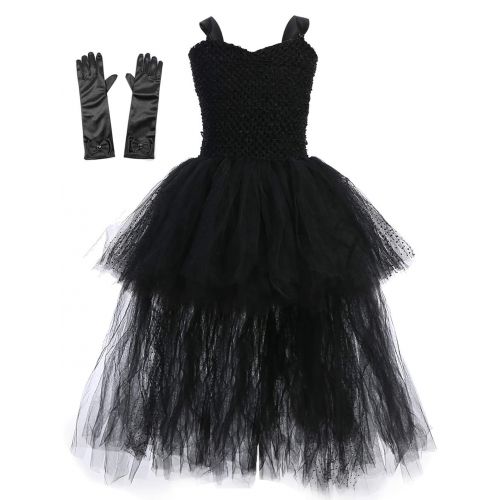  AQTOPS Pageant Party Dress for Girls Halloween Princess Dresses with Train