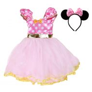 AQTOPS Birthday Party Princess Costumes for Girls Halloween Role Play Dress Up