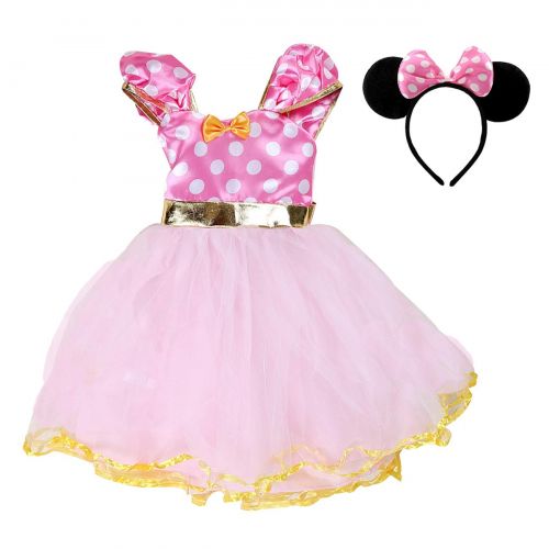  AQTOPS Birthday Party Princess Costumes for Girls Halloween Role Play Dress Up