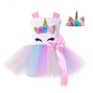 AQTOPS Kids Girl Birthday Party Costumes Halloween Fancy Dress Up