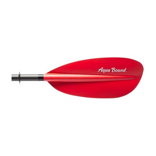  AQUA BOUND Manta Ray Hybrid Kayak Paddle - Carbon Shaft/Composite Blade, 4 Piece (Posi-Lok), Sunset Red, 240 cm