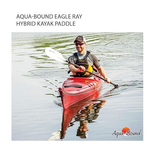  Aqua-Bound Eagle Ray Hybrid 2-Piece Snap-Button Kayak Paddle