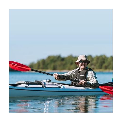  AQUA BOUND Sting Ray Fiberglass Kayak Paddle - Fiberglass Shaft/Composite Blade 717320402345