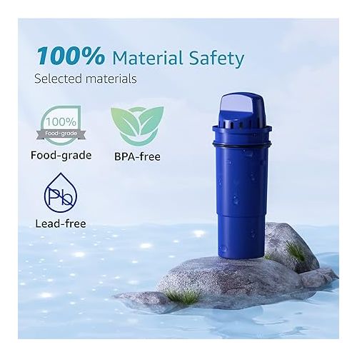  AQUA CREST NSF Certified Filter, Replacement for Pur®, Pur® Plus Pitcher Water Filter, CRF950Z, PPF951K™, PPF900Z™, DS1811Z, PPT711, PPT111, CR-1100C and All Pur® Pitchers and Dispensers, 4 Packs