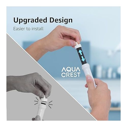  AQUA CREST Water Bottle Filter, Replacement for Brita® BB06, Brita Hard Sided, Stainless Steel and Plastic Bottle Filter, 4 Count