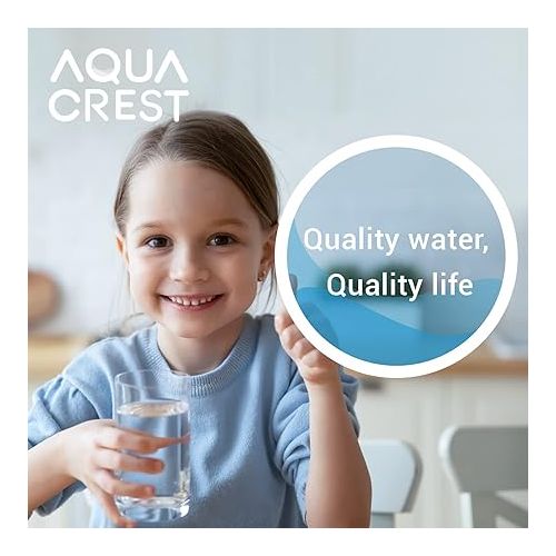  AQUACREST GXRLQR Undersink Inline Water Filter, NSF 42 Certified, Reduces Chlorine, Taste&Odor, Replacement for GE SmartWater Twist and Lock in-Line GXRLQR Water Filter (Pack of 3)