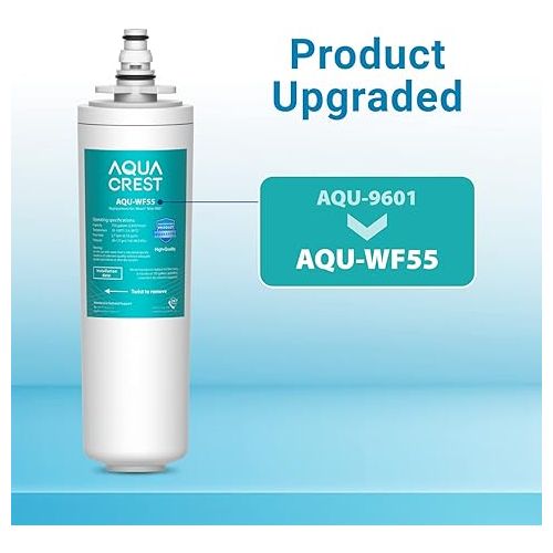  AQUACREST 9601 Water Filter, Model No.AQU-WF55. Replacement for Moen 9601 ChoiceFlo 9600, 9602, 9500, 9501, 9502, Fits F87400, F7400, F87200, 77200, CAF87254, S5500 Series of Moen Faucets (Pack of 1)