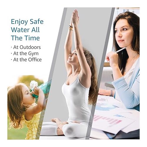  AQUACREST BB02 Bottle Water Filter, Replacement for Brita® Soft Squeeze Bottle Filter, 2 Count