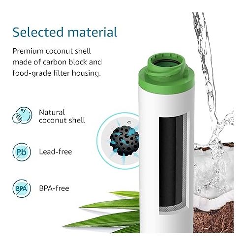  AQUA CREST FQK1K Under Sink Water Filter, 1320 Gallons, Replacement for GE FQK1K, FQK2J, GXK185K and GX1S50R (Pack of 2)