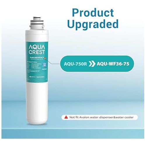  AQUACREST 750R Drinking Water Filter, Replacement for Culligan 750R Level 1 (Pack of 2), Model No.WF36-75, Package May Vary