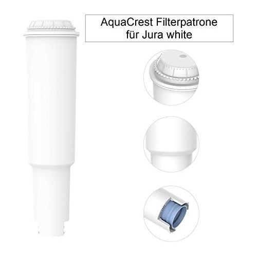  AquaCrest 5 x Jura Claris plus white 60209 kompatible Filterpatrone AQK0-4 fuer Impressa