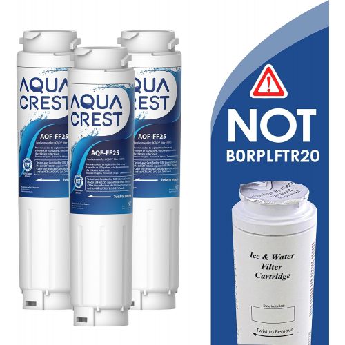  AQUA CREST 9000 077104 Refrigerator Water Filter Replacement for UltraClarity REPLFLTR10, Bosch Ultra Clarity 644845, 3 Filters