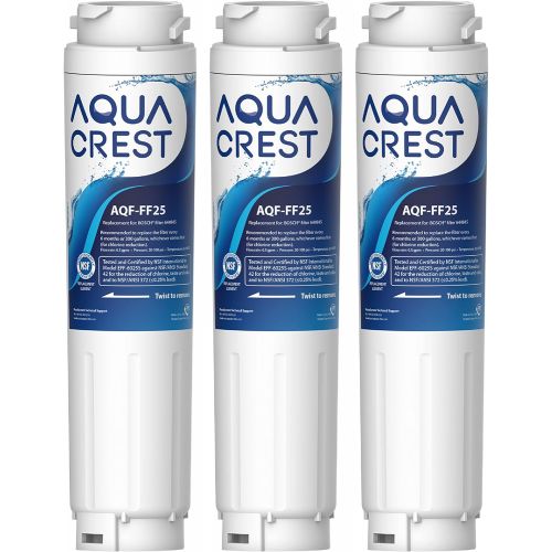  AQUA CREST 9000 077104 Refrigerator Water Filter Replacement for UltraClarity REPLFLTR10, Bosch Ultra Clarity 644845, 3 Filters