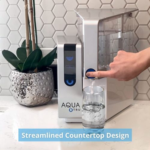  AquaTru - Countertop Water Filtration Purification System with Exclusive 4-Stage Ultra Reverse Osmosis Technology (No Plumbing or Installation Required) BPA Free